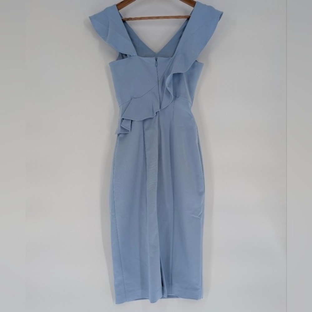 Ruffle V Neck Sleeveless‎ Dress Party Cocktail Evening Guest Wedding